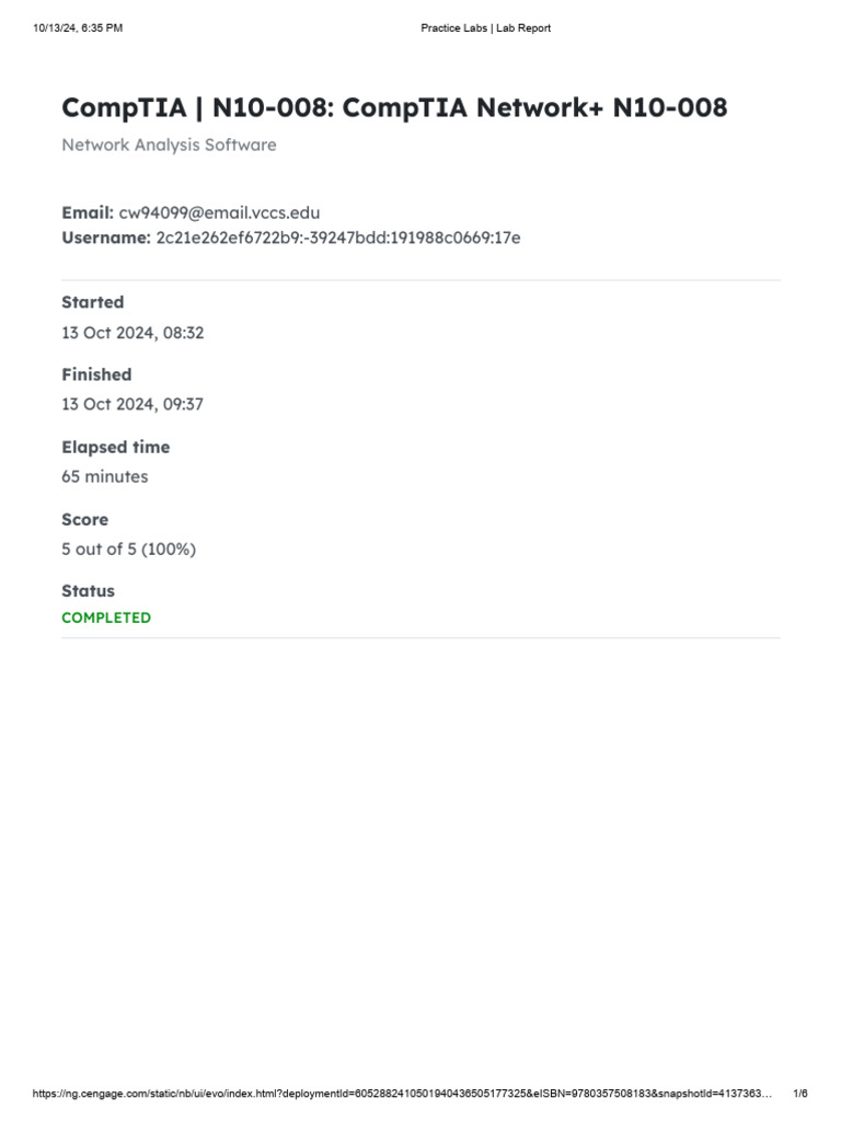 CompTIA Network+ N10-008 Lab Report | PDF | File Transfer Protocol ...
