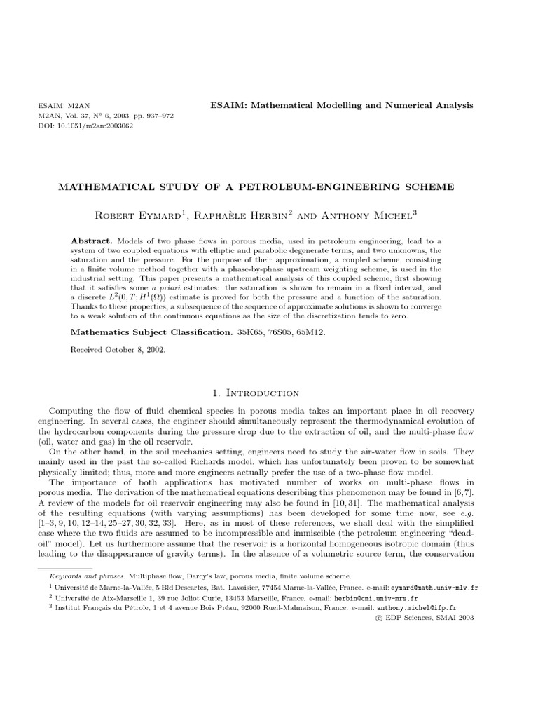Mathematical Analysis of Two-Phase Flow | PDF | Limit (Mathematics ...