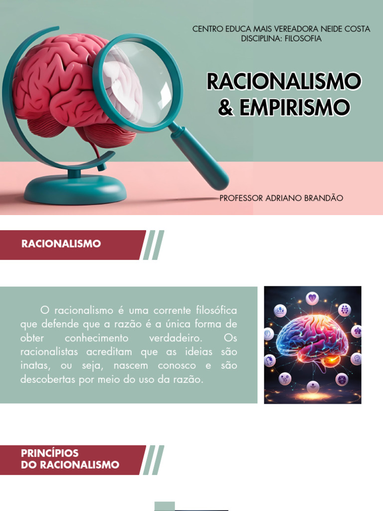 Racionalismo e Empirismo na Filosofia | PDF | Racionalismo | Empiricismo