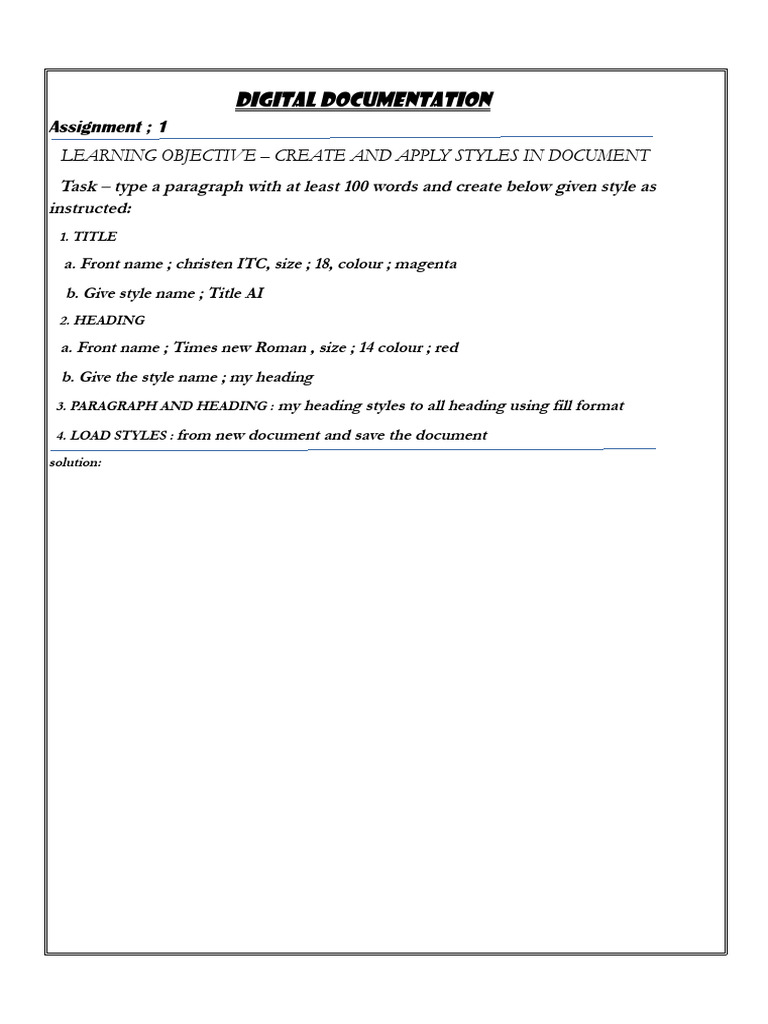 Digital Documentation and Spreadsheet Tasks | PDF | Spreadsheet | Worksheet