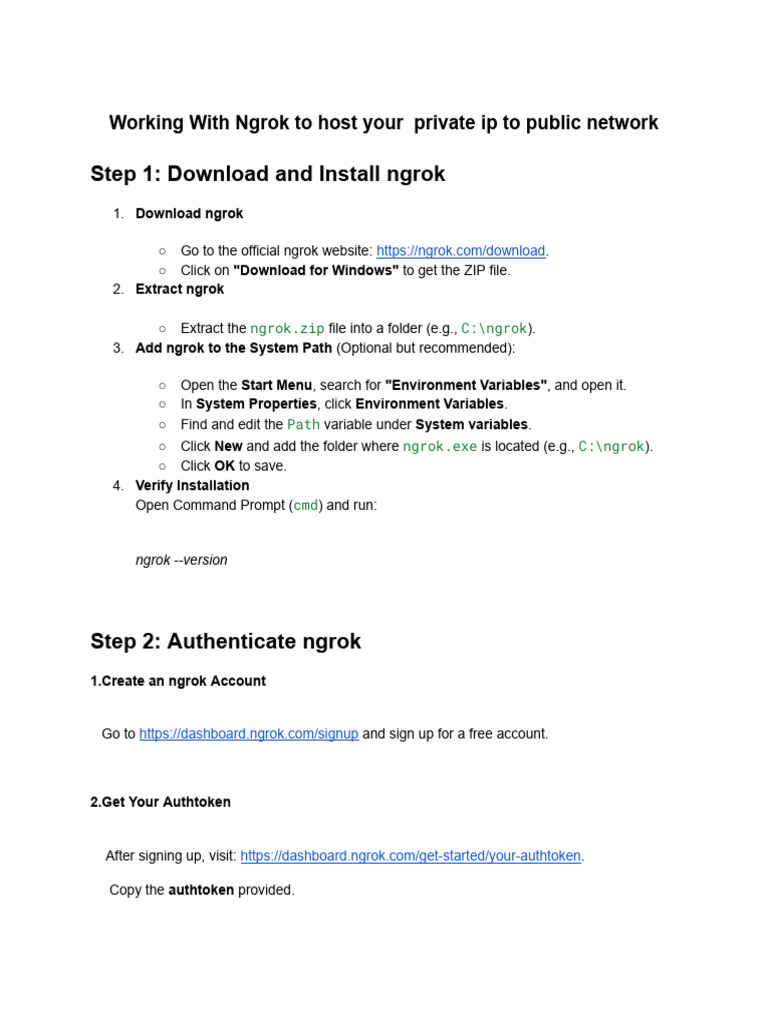 Installing Ngrok on Windows Guide | PDF | Command Line Interface ...