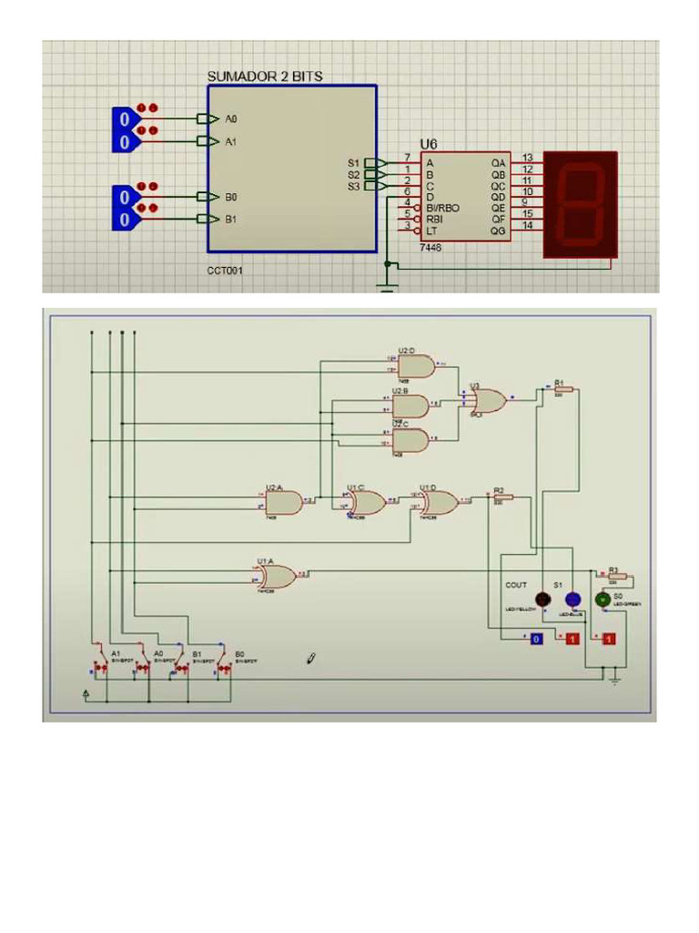 Sumador Binario de 2 Digitos | PDF