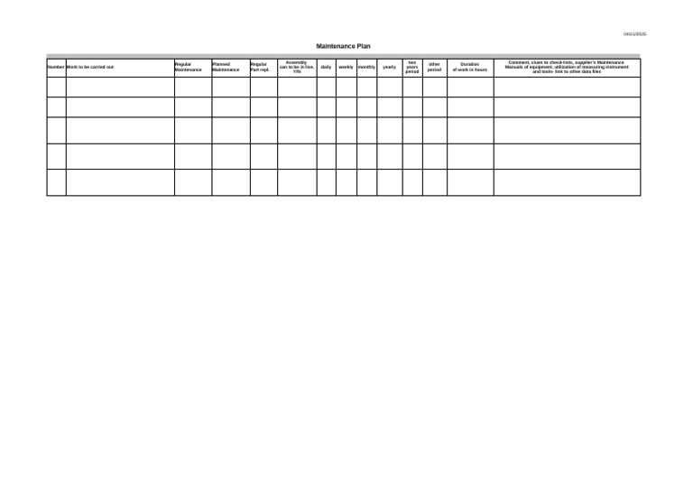 Preventive Maintenance Schedule Overview | PDF