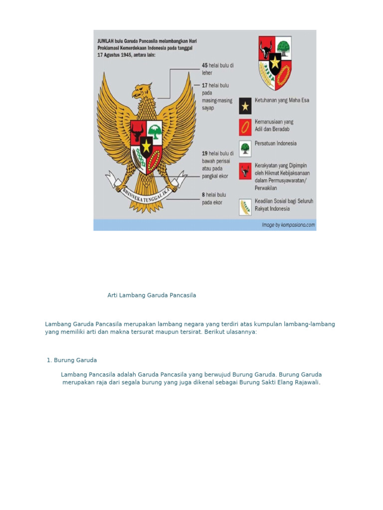 Arti Lambang Garuda Pancasila | PDF