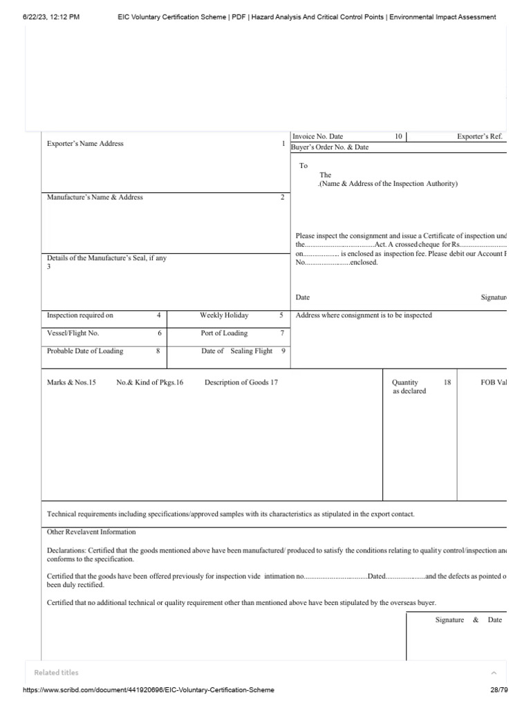 EIC Voluntary Certification Overview | PDF
