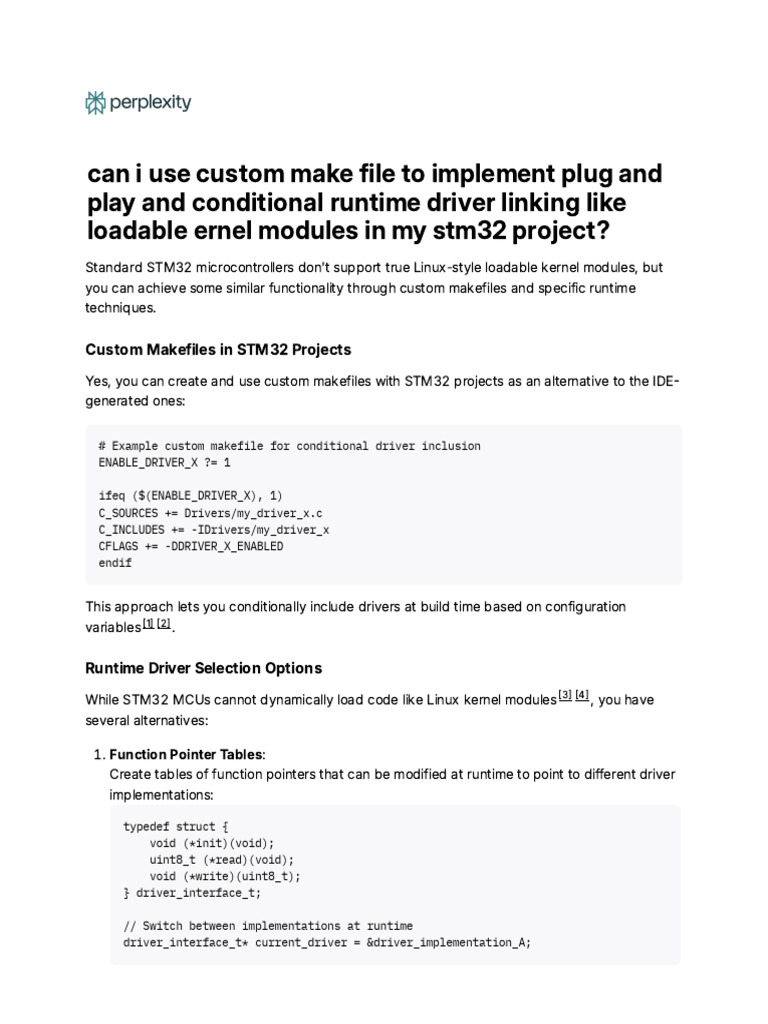 Custom Makefiles for STM32 Drivers | PDF | Device Driver | Kernel ...