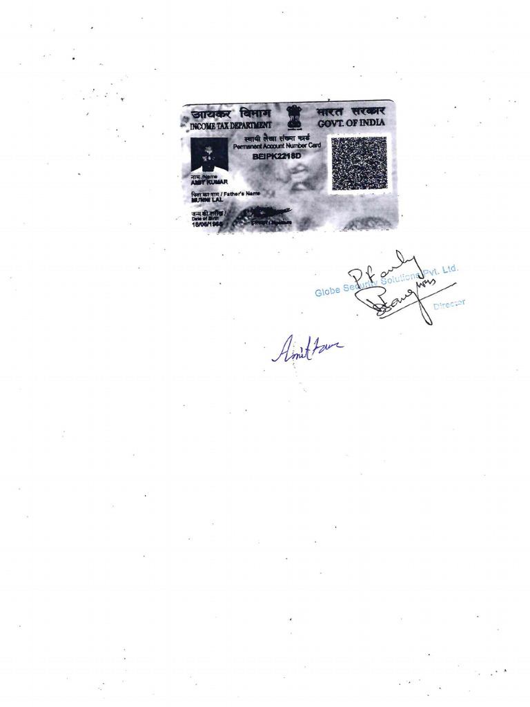 Pancard of Amit | PDF
