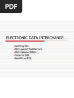 Electronic Data Interchange : Defining EDI. EDI Layered Architecture. EDI Implementation. Financial EDI Benefits of EDI