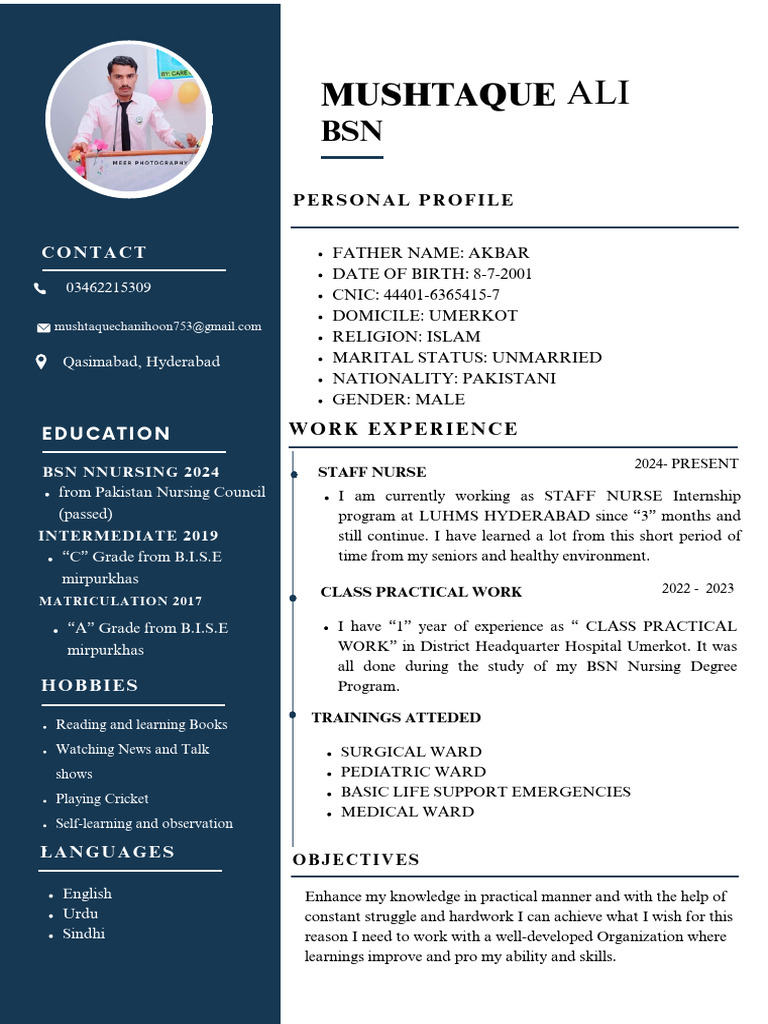 Blue Simple Professional CV Resume | PDF