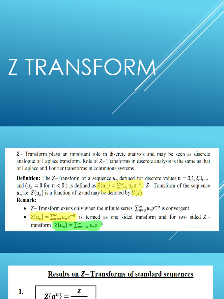Z Transform Lec | PDF