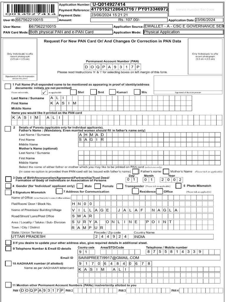 Rs.:107.00/-23/06/2024 667562210015 Ewallet - A - CSC E Governance ...