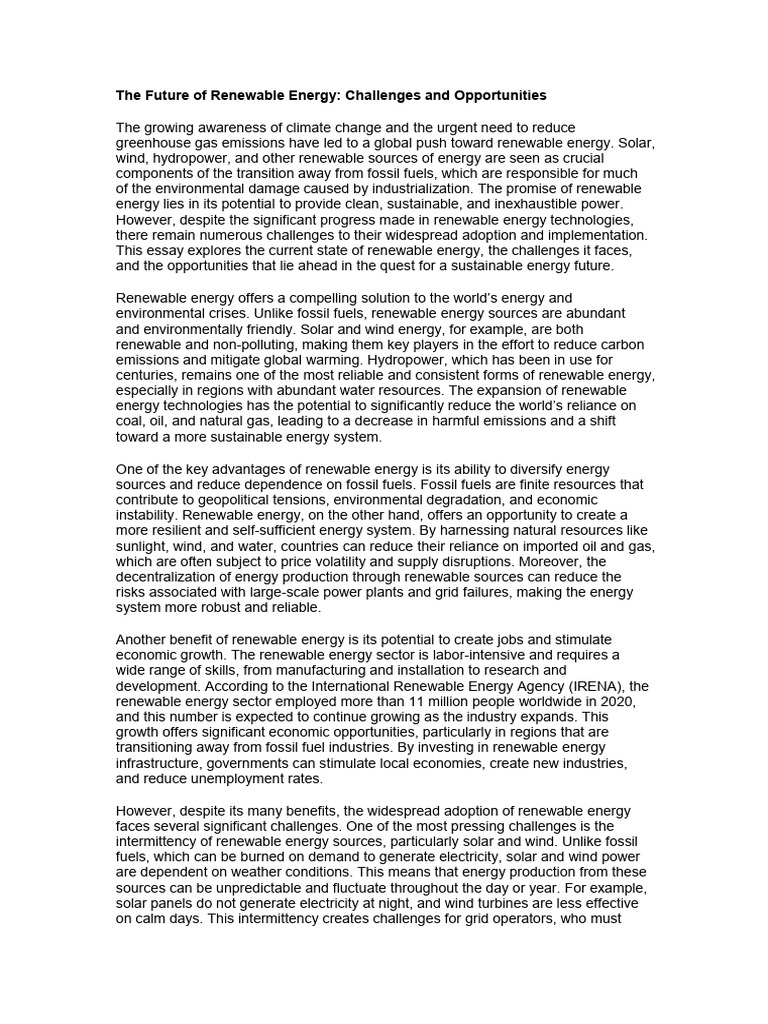 Future of Renewable Energy Insights | PDF | Renewable Energy | Wind Power