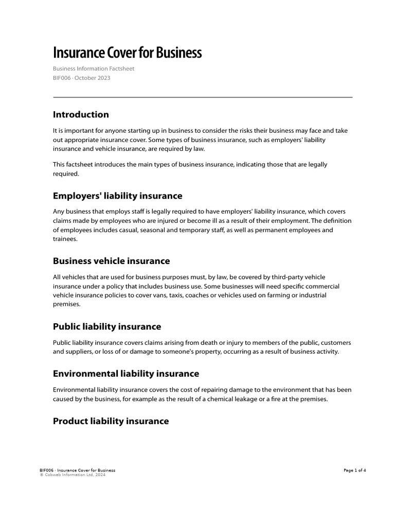 Business Insurance | PDF | Insurance | Liability Insurance