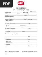 Duty Resumption Form Template | PDF