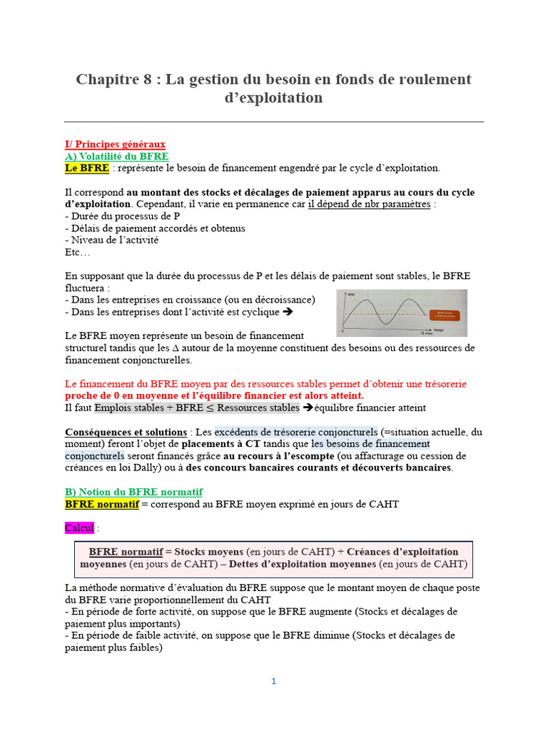 Gestion du Besoin en Fonds de Roulement | PDF | Taxe sur la valeur ...