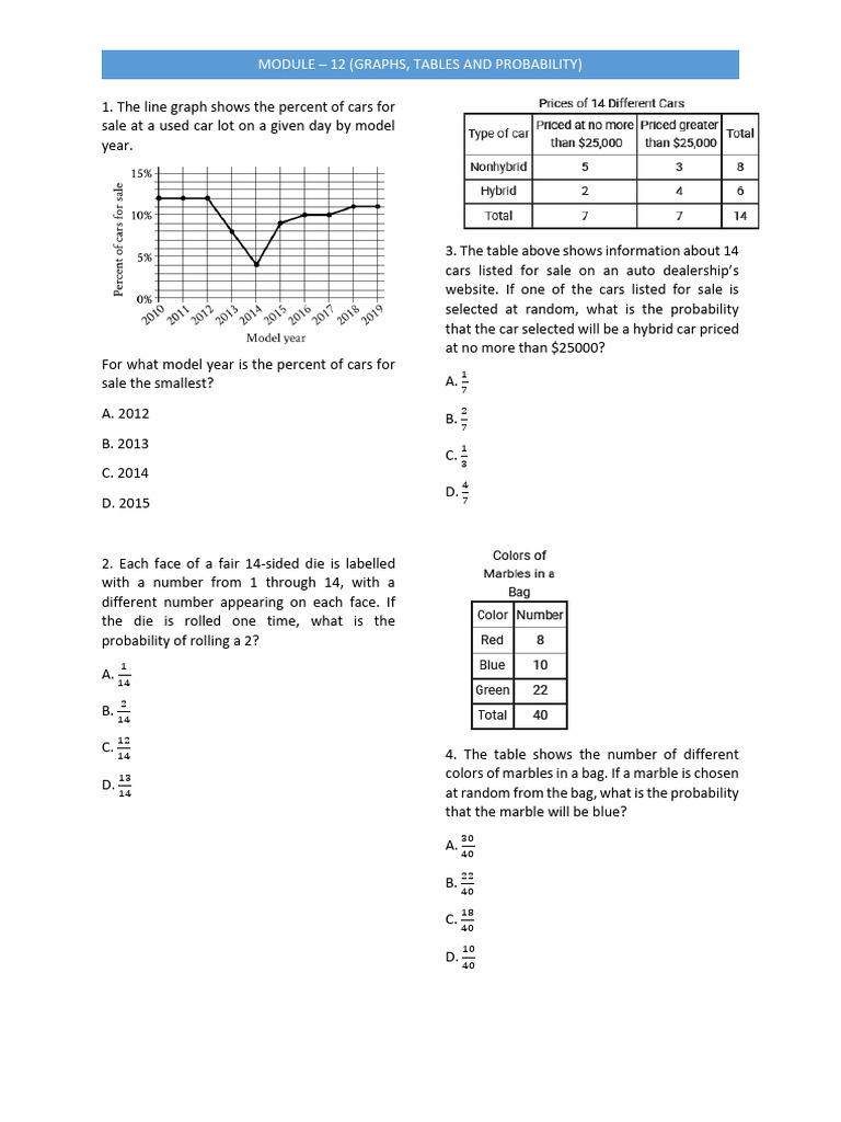 12 - Graphs Tables and Probability | PDF | Rock (Geology)