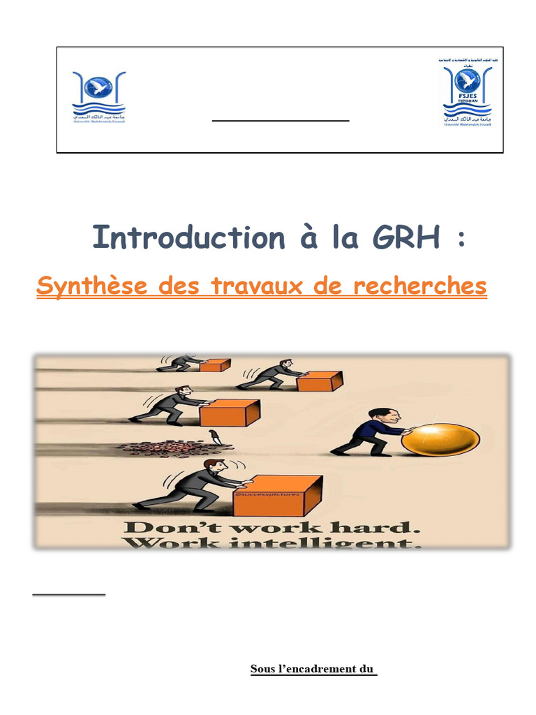Synthèse finale sur la GRH et ses enjeux | PDF | Gestion des ressources ...