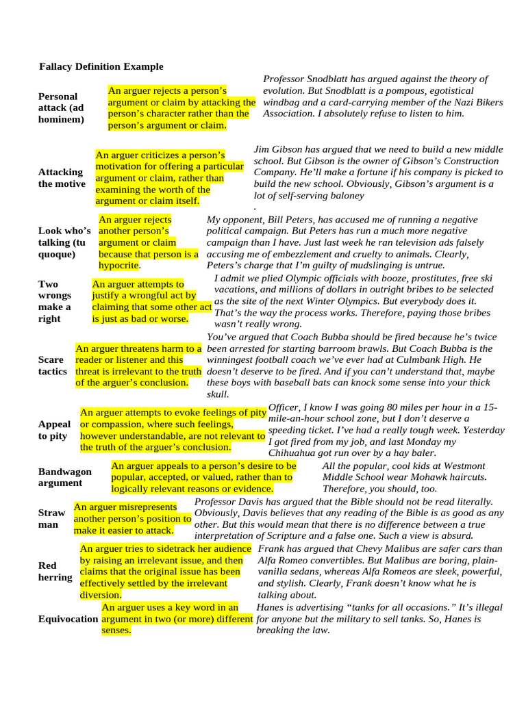 Fallacy | PDF