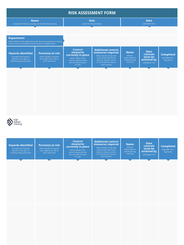 Risk-Assessment-Template | PDF | Risk | Hazards