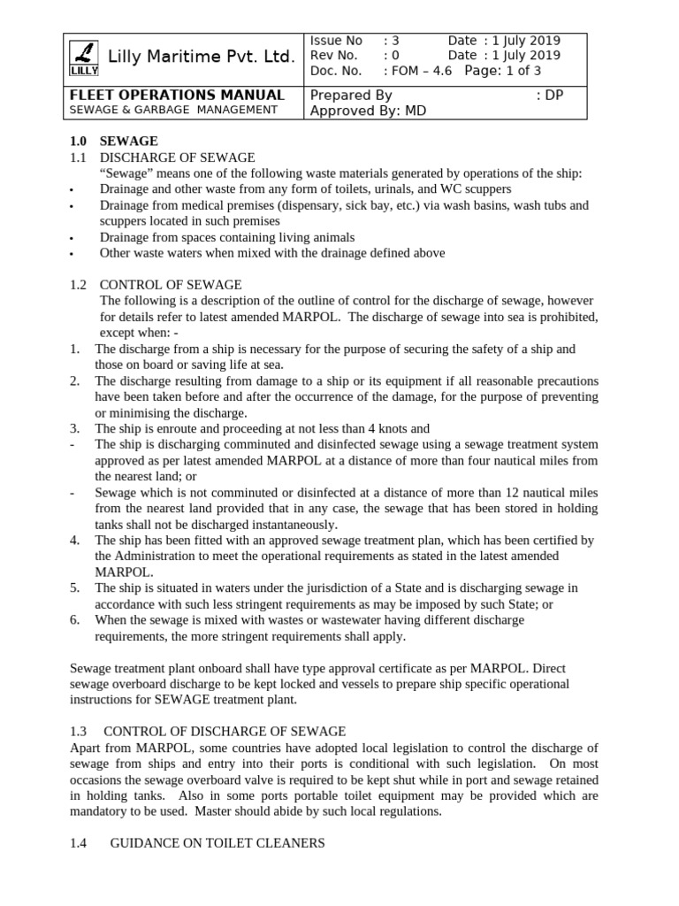 Sewage and Garbage Management Manual | PDF | Municipal Solid Waste ...