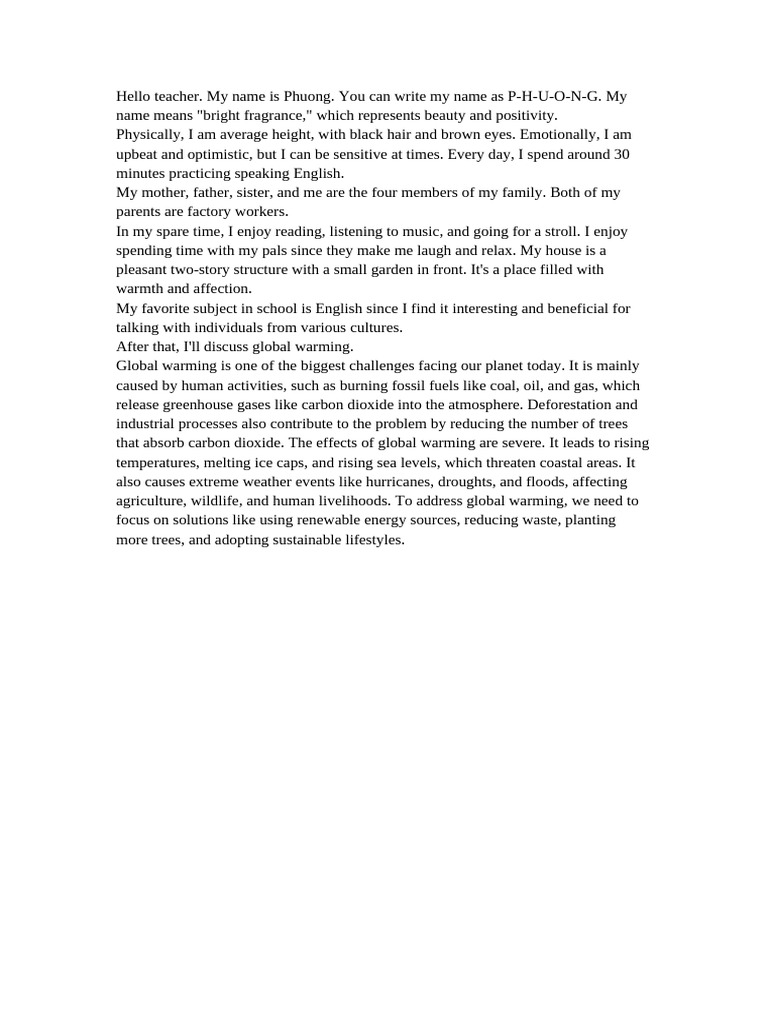 Intro Speaking Test Pdf