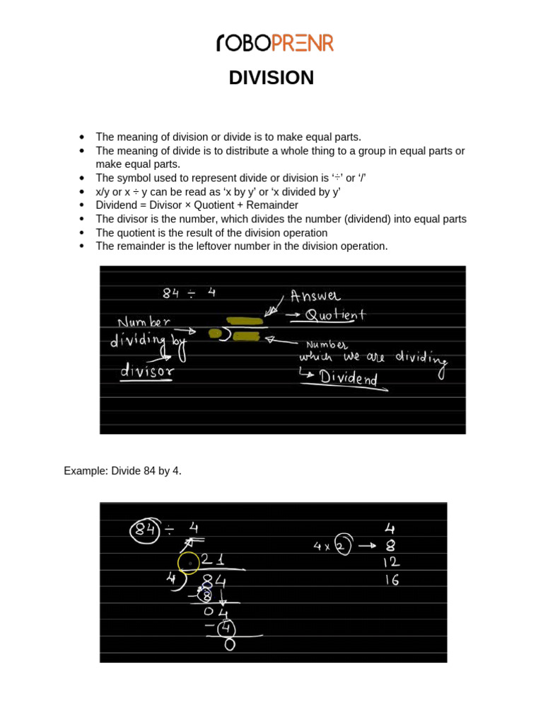 Understanding Division Basics | PDF