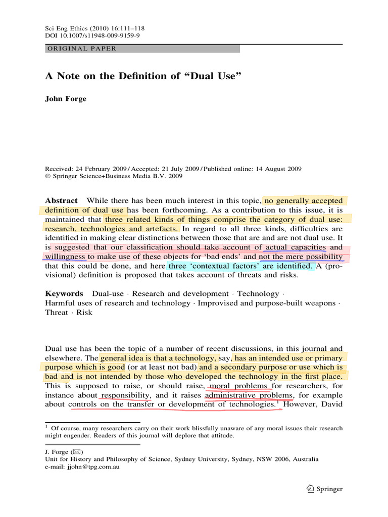A Note On The Definition of 