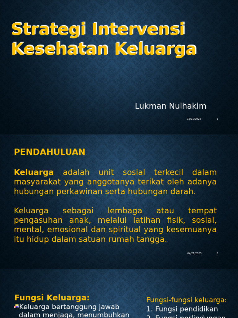 Strategi Intervensi Kesehatan Keluarga | PDF