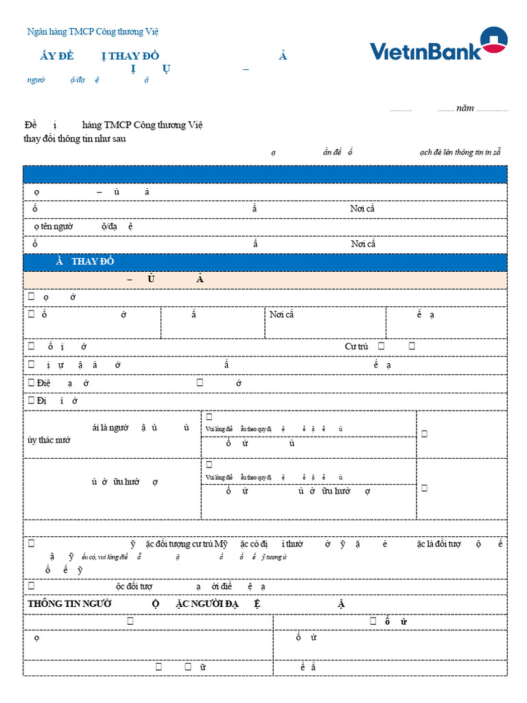 MS9 - Mau de Nghi Thay Doi Thong Tin TKTT - Ca Nhan Thong Qua Giam Ho | PDF