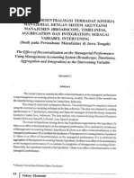 Download Pengaruh Desentralisasi Terhadap Kinerja Manajerial Dengan Sistem Akuntansi Manajemen BroadscopeTimelinessAggregation Dan IntegrationSebagai Variabel Intervening by Arnis Lastriana Lukman SN85217819 doc pdf