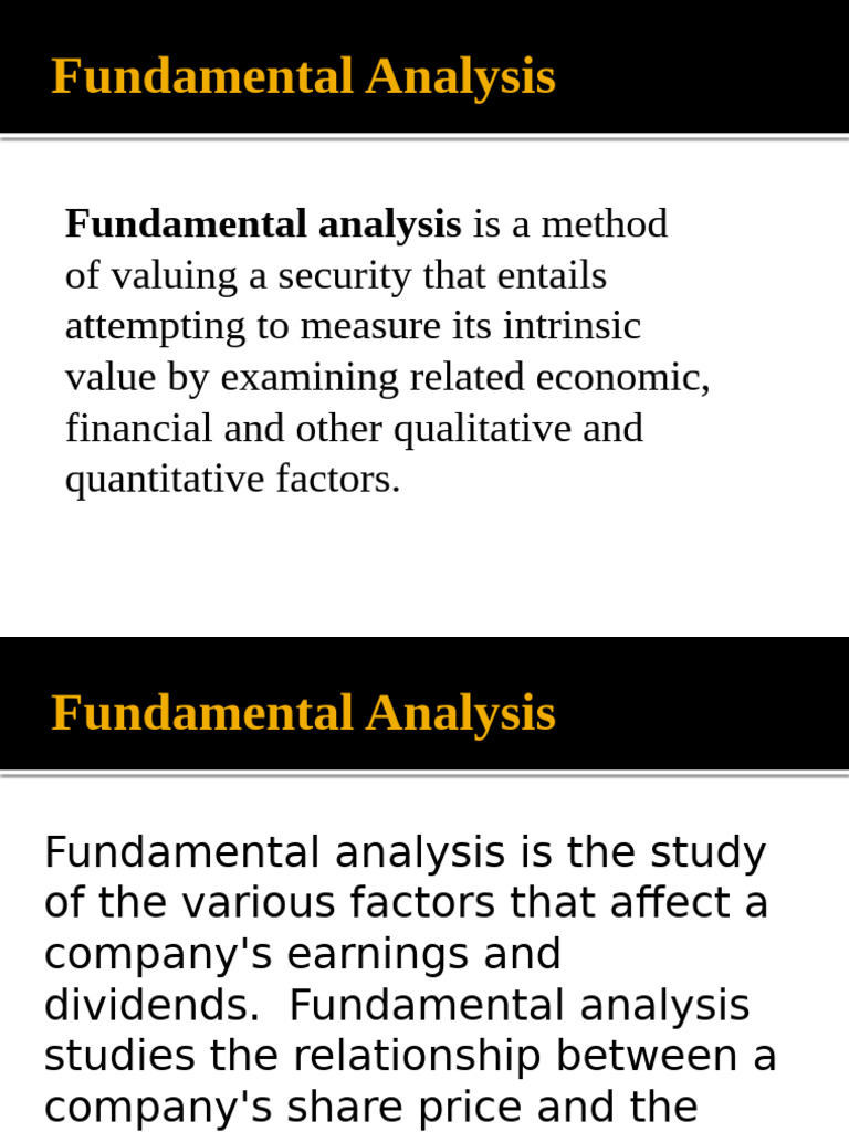 Fundamental Analysis | PDF | Economics | Economic Forecasting