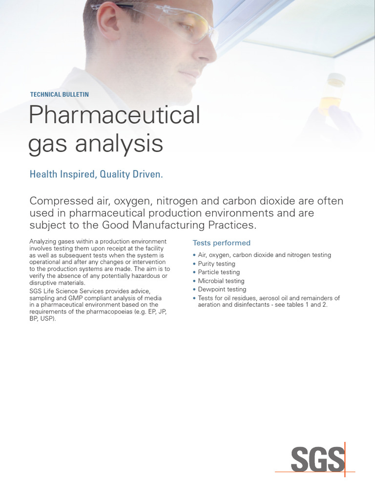 Pharmaceutical Gas Quality Testing | PDF | Carbon Dioxide | Gases