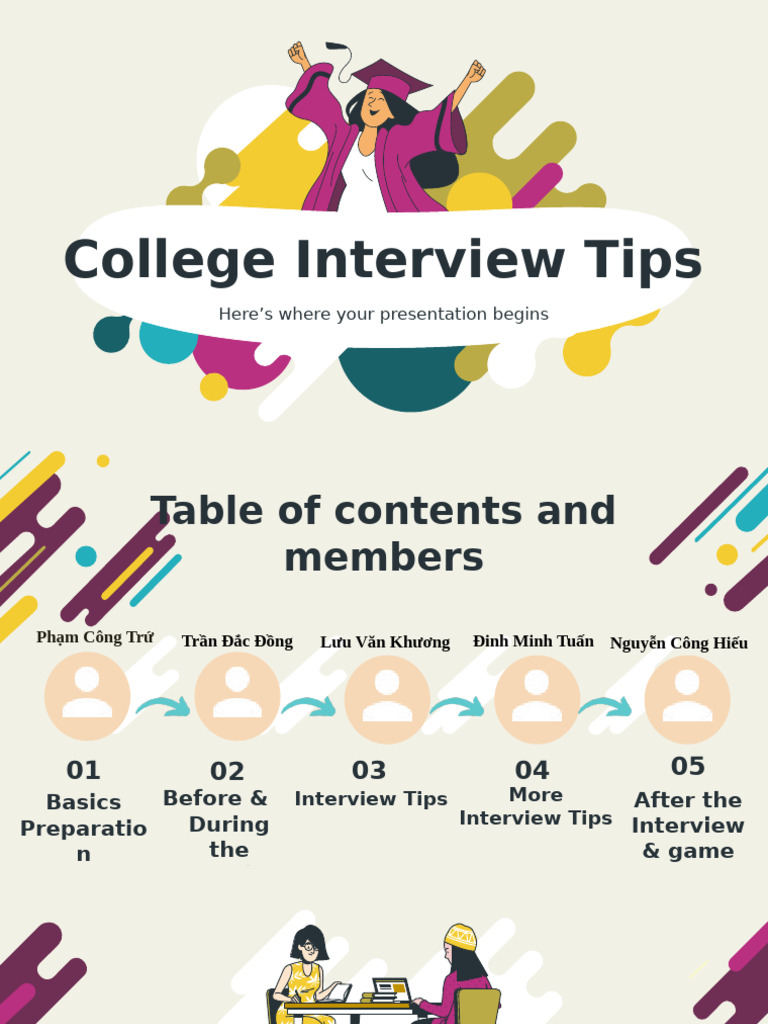 College Interview Tips by Slidesgo | PDF | Behavioural Sciences | Cognition