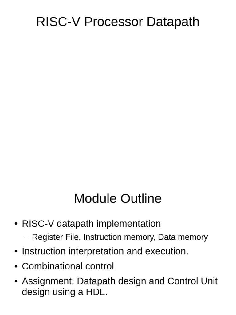 RISC-V Datapath and BEQ Implementation | PDF | Input/Output | Central ...