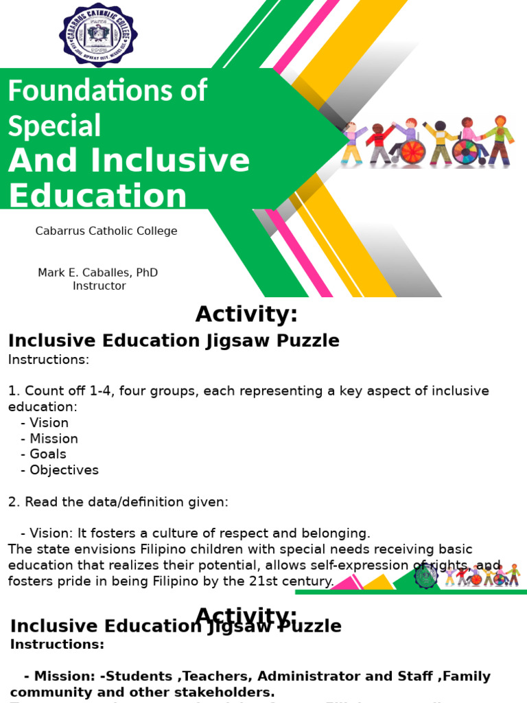 Foundations of Inclusive Education in the Philippines | PDF | Inclusion ...