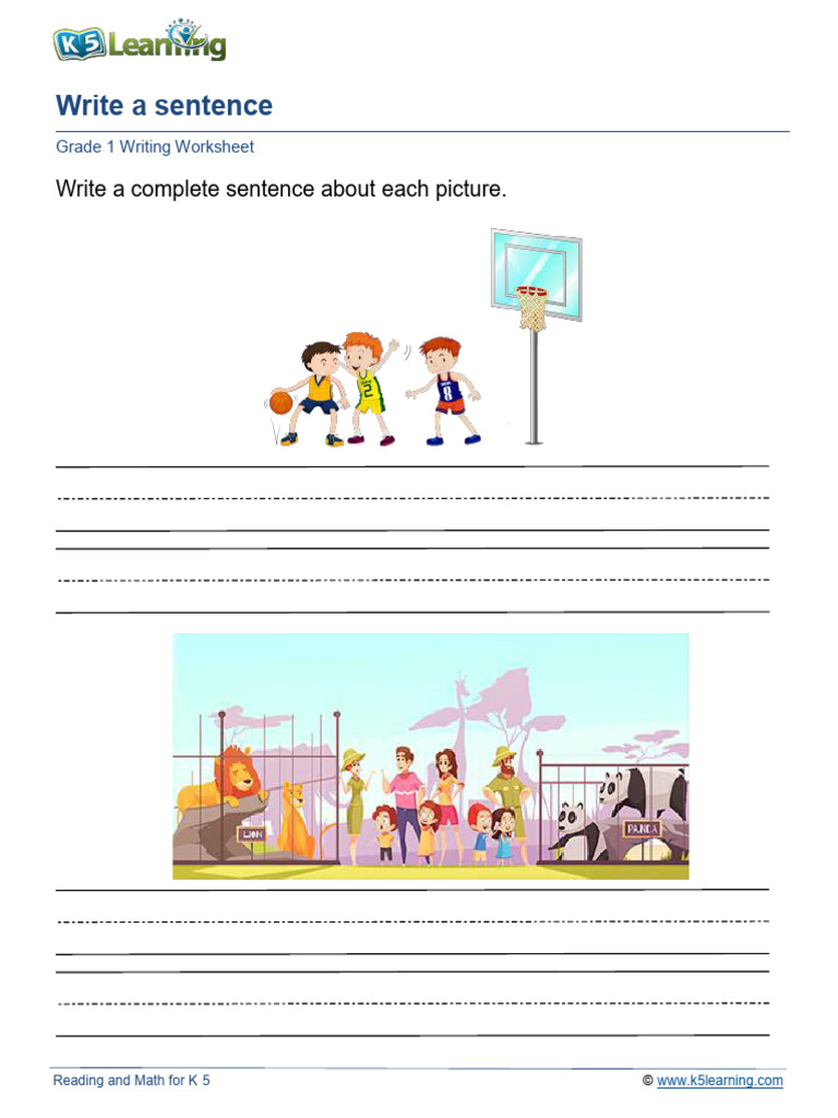 Grade 1 Sentence Composition C | PDF