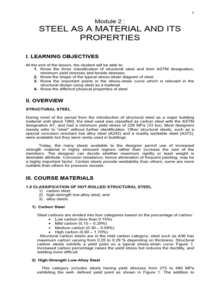 Properties and Classification of Structural Steel | PDF | Deformation ...