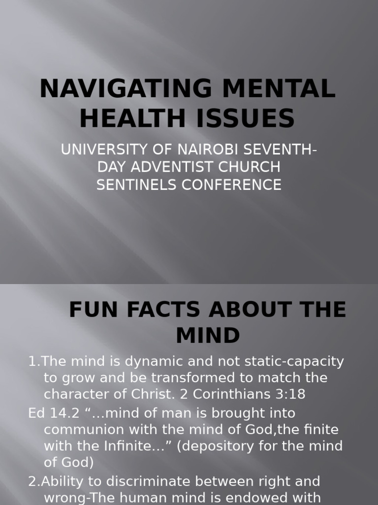 Navigating Mental Health Issues Uonsda | PDF | Jesus | Mind
