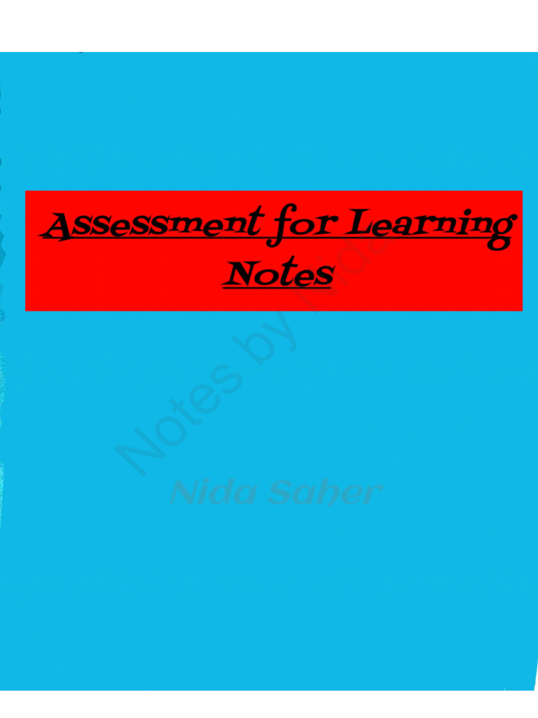 Hindi Assessment For Learning Notes Pdf