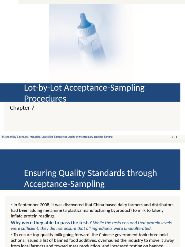 Lot-by-Lot Acceptance Sampling Guide | PDF | Sampling (Statistics)