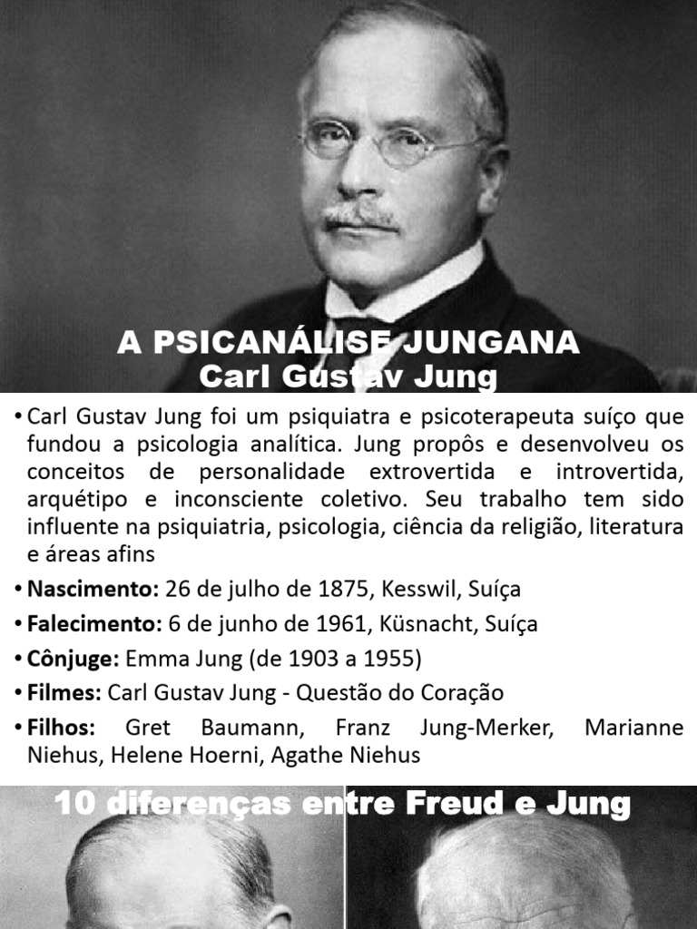 Curso de Psicanálise - Aula 1 A PSICANÁLISE JUNGANA | PDF | Carl Jung ...