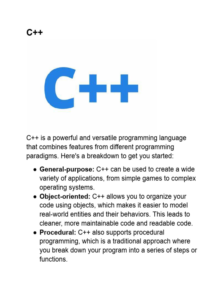 C++ Programming Basics and Concepts | PDF | Data Type | Boolean Data Type