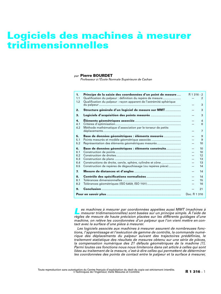 Logiciels pour machines à mesurer MMT | PDF | Sphère | Géométrie ...