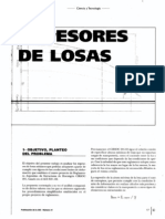 Espesores de Losas