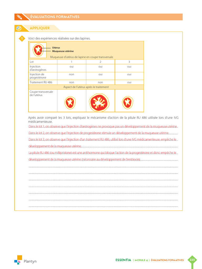 Mécanismes de la pilule RU 486 et contraception | PDF | Contraception ...