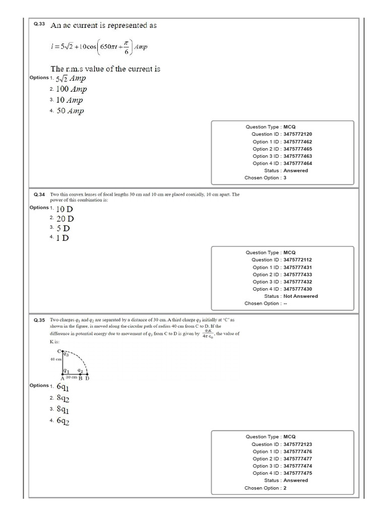 JEE Main 2025 April 7 Question Paper With Solutions Shift 1 Part 6 | PDF