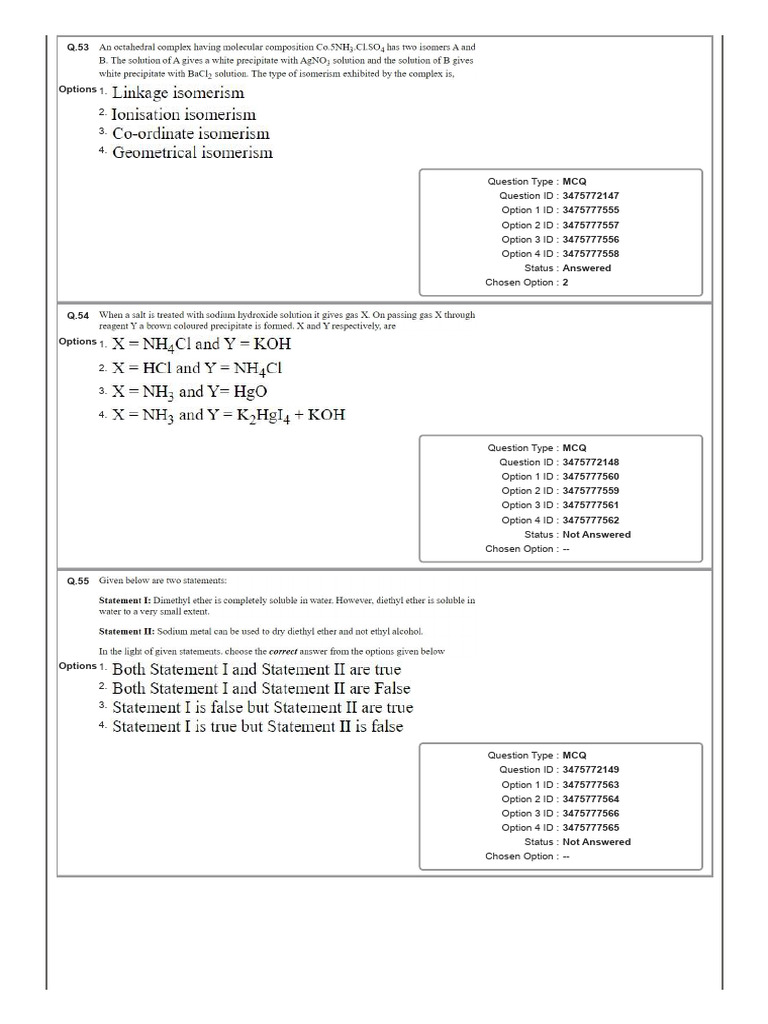 MCQ Question Status Report | PDF