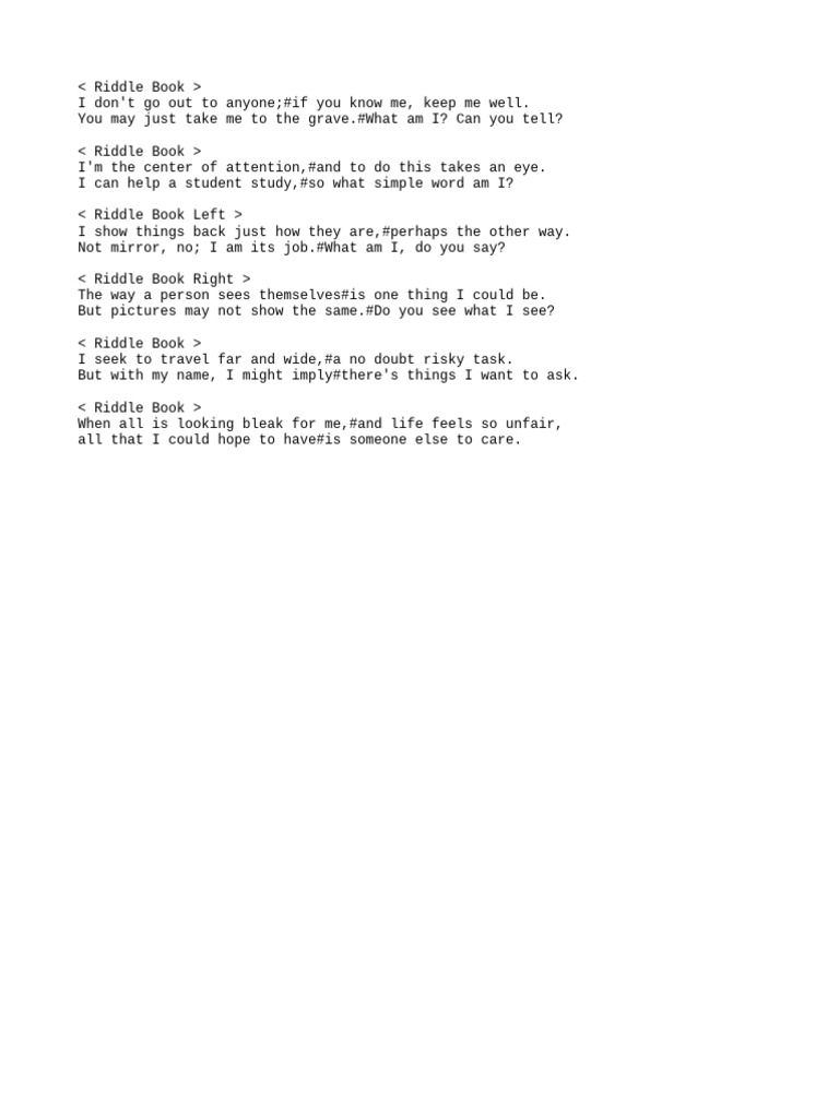 Riddle Book | PDF