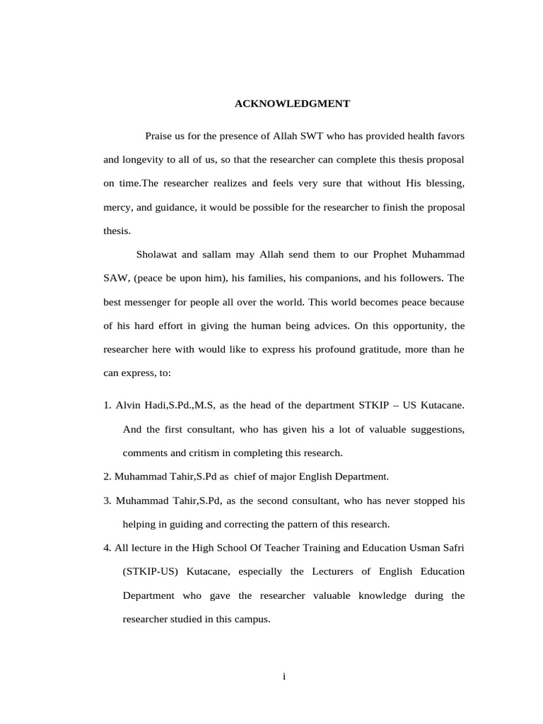 3 Acknowledgement | PDF