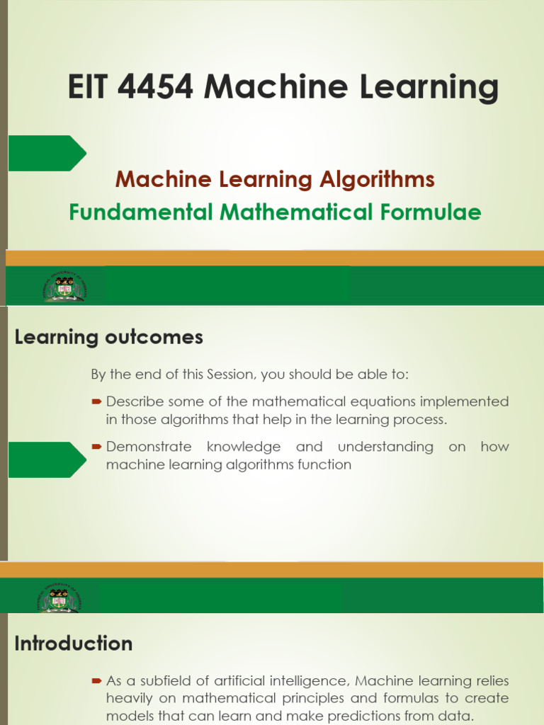 Session 6 Machine Learning Algorithms | PDF | Logistic Regression ...